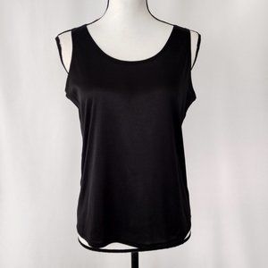 Elementz Black Matte Satin Dressy Layering Tank